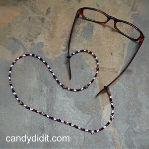 NWT Star & Stripes Handmade Eyeglass Chain